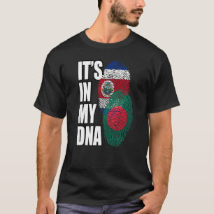 Fahne Costa Ricas und Bangladesch Mix-DNA T-Shirt