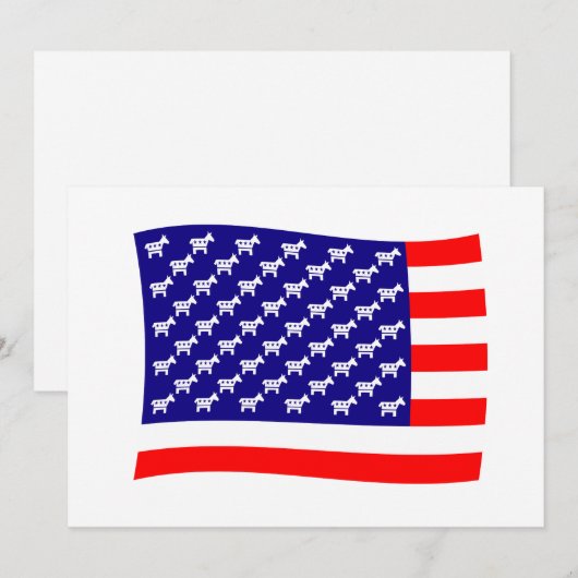 Fahne demokratischer US Flagge (Vorne/Hinten)