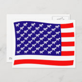 Fahne demokratischer US Flagge Postkarte (Vorne/Hinten)