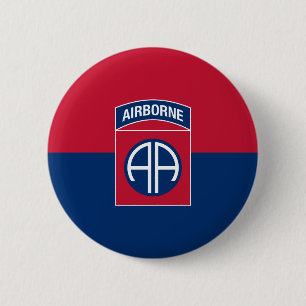 Fahne der 82. Luftlandedivision Militärveteran Button