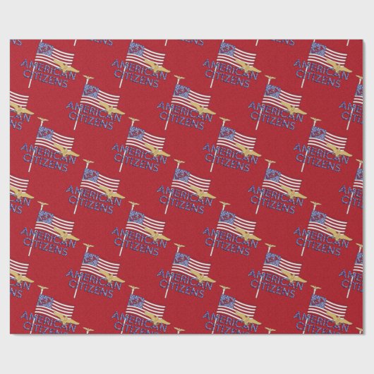Fahne der amerikanischen Bürger, Rote-Geschenke-Wr Geschenkpapier (Flach)