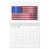 Fahne der amerikanischen US Flagge Kalender (Jan 2027)