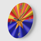 Fahne der Arizona Große Wanduhr (Winkel)