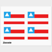 Fahne der Bahia Brasiliens Rechteckiger Aufkleber (Blatt)