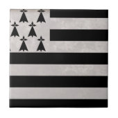 Fahne der Bretagne Fliese (Vorderseite)