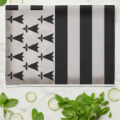 Fahne der Bretagne Geschirrtuch (Gefaltet)