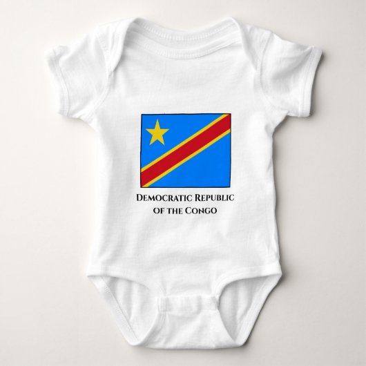 Fahne der Demokratischen Republik Kongo Baby Strampler (Vorderseite)