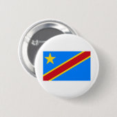 Fahne der Demokratischen Republik Kongo Button (Vorne & Hinten)