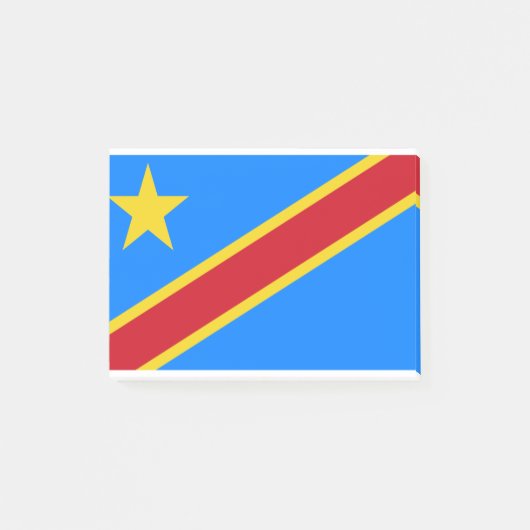 Fahne der Demokratischen Republik Kongo Post-it Klebezettel (Vorderseite)