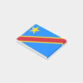 Fahne der Demokratischen Republik Kongo Post-it Klebezettel (angewinkelt)