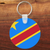 Fahne der Demokratischen Republik Kongo Schlüsselanhänger (Vorderseite)