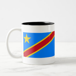 Fahne der Demokratischen Republik Kongo Zweifarbige Tasse