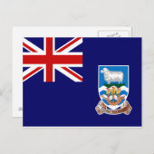Fahne der Falklandinseln Postkarte (Vorne/Hinten)