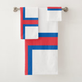 Fahne der Färöer Badhandtuch Set (Insitu)