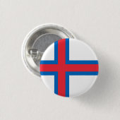 Fahne der Färöer Button (Vorne & Hinten)