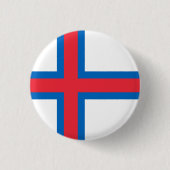 Fahne der Färöer Button (Vorderseite)