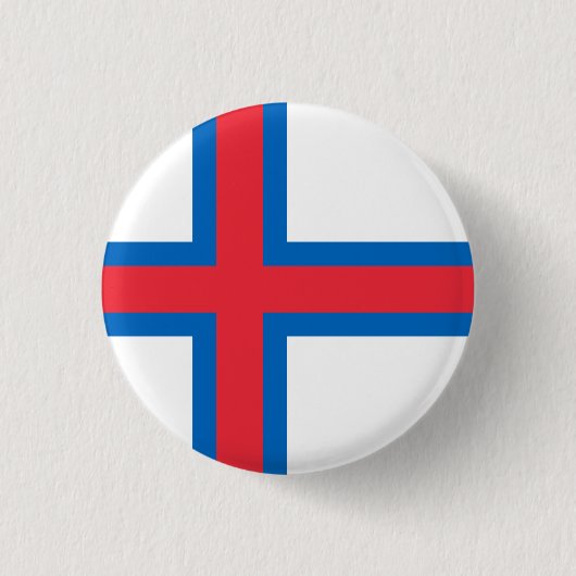 Fahne der Färöer Button (Vorderseite)
