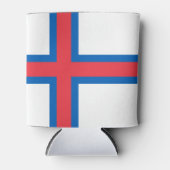 Fahne der Färöer Dosenkühler (Vorderseite)