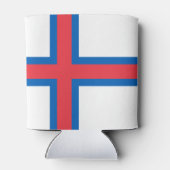 Fahne der Färöer Dosenkühler (Rückseite)