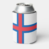 Fahne der Färöer Dosenkühler (Kanne Rückseite)