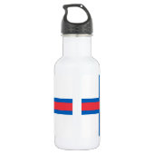Fahne der Färöer Edelstahlflasche (Rückseite)