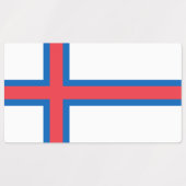 Fahne der Färöer Etiketten (Design 2)