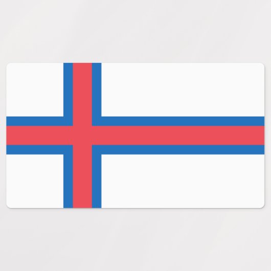 Fahne der Färöer Etiketten (Design 1)