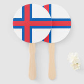 Fahne der Färöer Fächer (Vorne und Hinten)