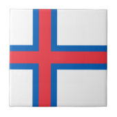Fahne der Färöer Fliese (Vorderseite)