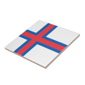 Fahne der Färöer Fliese (Seite)