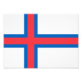 Fahne der Färöer Fotodruck (Vorne)