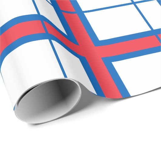 Fahne der Färöer Geschenkpapier (Rolleneckpunkt)