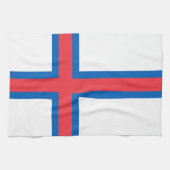 Fahne der Färöer Geschirrtuch (Horizontal)
