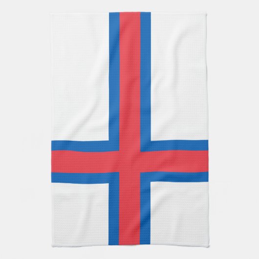 Fahne der Färöer Geschirrtuch (Vertikal)