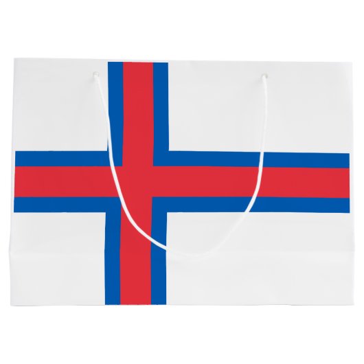 Fahne der Färöer Große Geschenktüte (Rückseite)