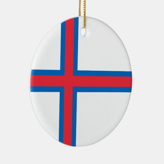 Fahne der Färöer Keramik Ornament (Rechts)