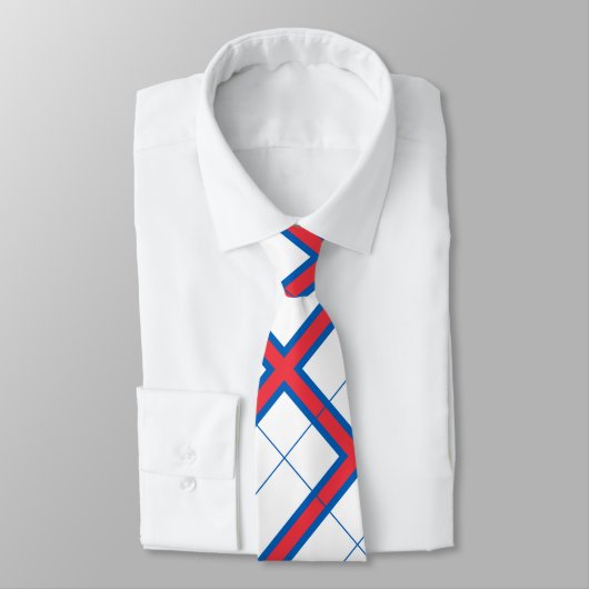 Fahne der Färöer Krawatte (Gebunden)