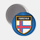 Fahne der Färöer Magnet (Vorderseite/Rückseite)