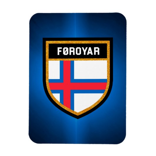 Fahne der Färöer Magnet (Vertikal)
