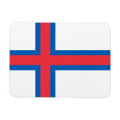 Fahne der Färöer Magnet (Horizontal)