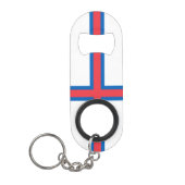 Fahne der Färöer Mini Flaschenöffner (Vorderseite)