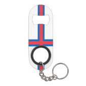 Fahne der Färöer Mini Flaschenöffner (Rückseite)