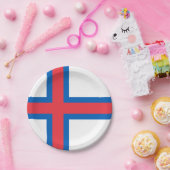 Fahne der Färöer Pappteller (Party)