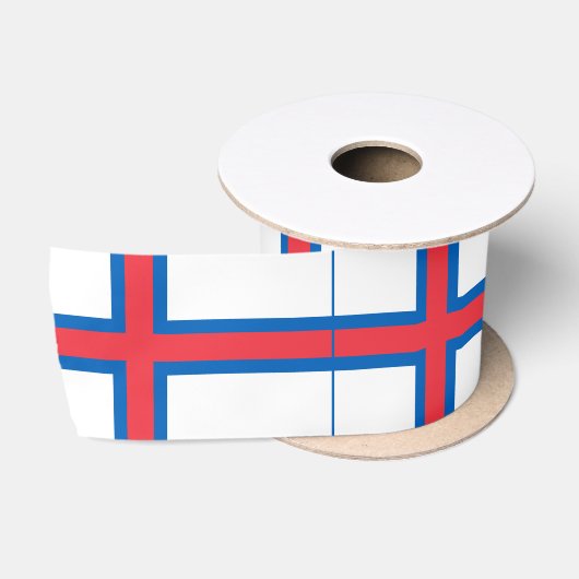 Fahne der Färöer Satinband (Spule)