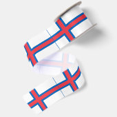 Fahne der Färöer Satinband (Rückseite)