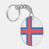 Fahne der Färöer Schlüsselanhänger (Vorderseite links)