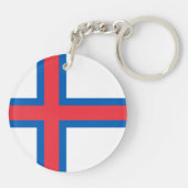 Fahne der Färöer Schlüsselanhänger (Rückseite)