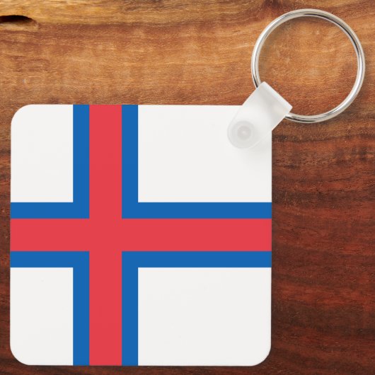 Fahne der Färöer Schlüsselanhänger (Rückseite)