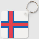 Fahne der Färöer Schlüsselanhänger (Rückseite)