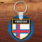 Fahne der Färöer Schlüsselanhänger (Vorderseite)